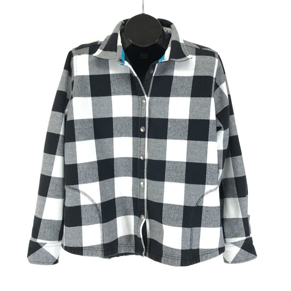 Orvis Fleece Lined Flannel Shirt Jacket Women's XL Plaid Check Shacket Outdoor